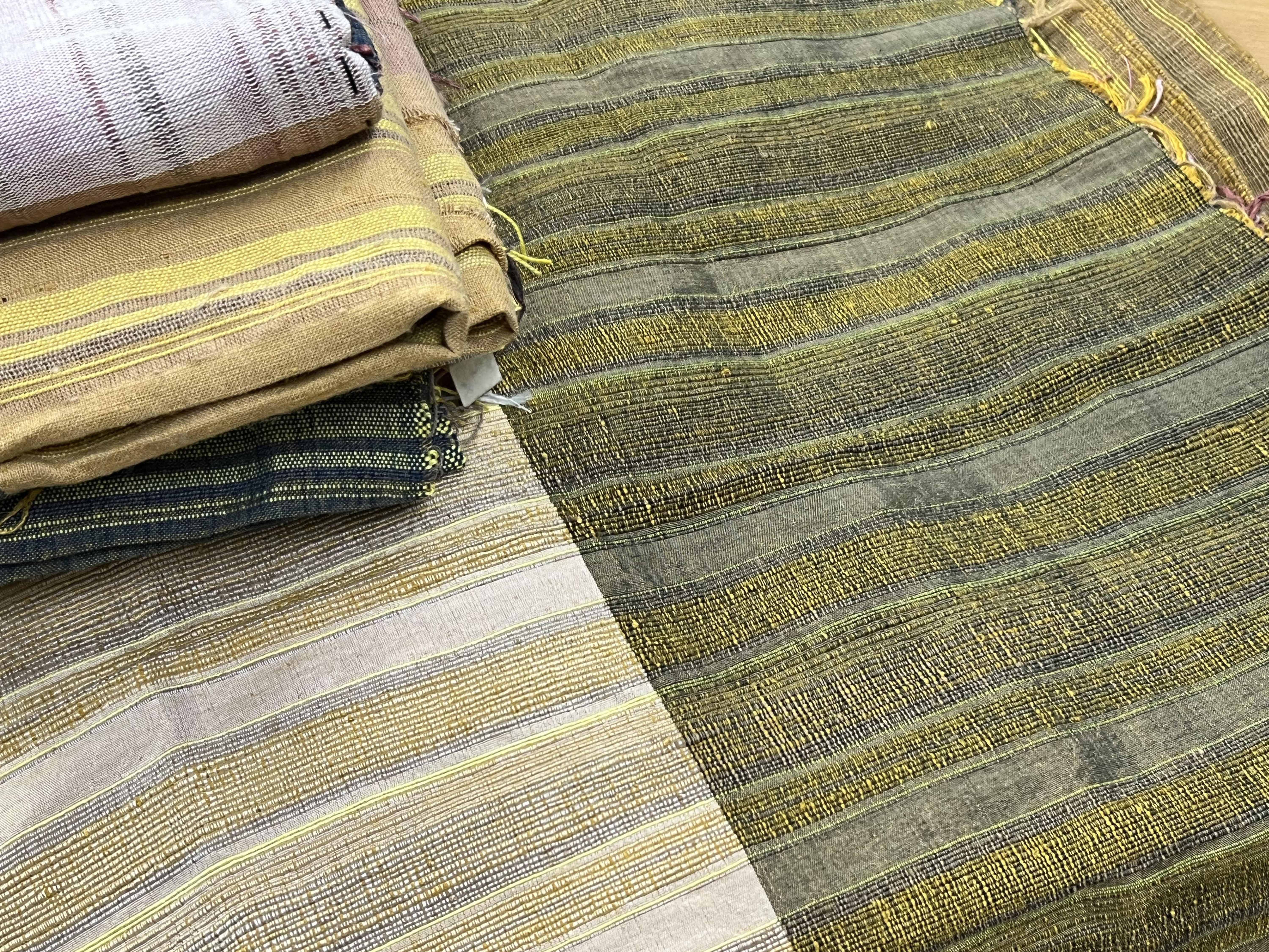 Woven samples ready for cutting_Oakley_and_Siriphon_Thai Textiles_DXBDW2023.jpg
